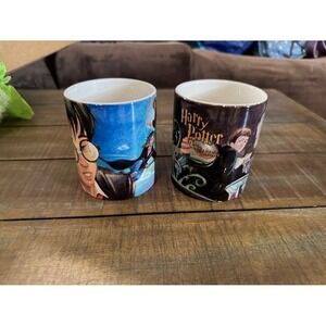 Vintage 2000 Harry Potter Sorcerers Stone Mug Set Xpres Mary GrandPre Art 2pc